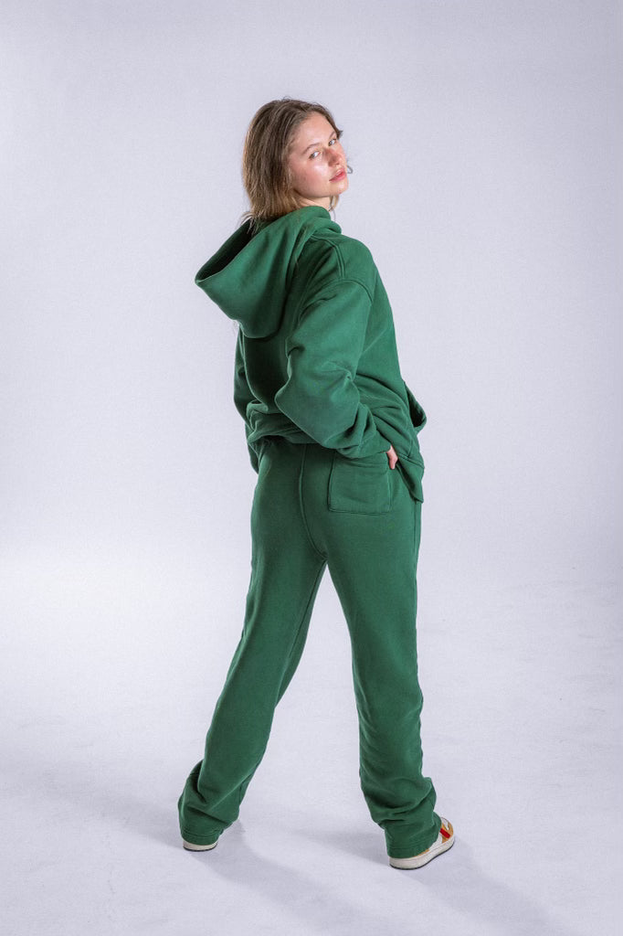 GREEN FLEECE SWEATPANT